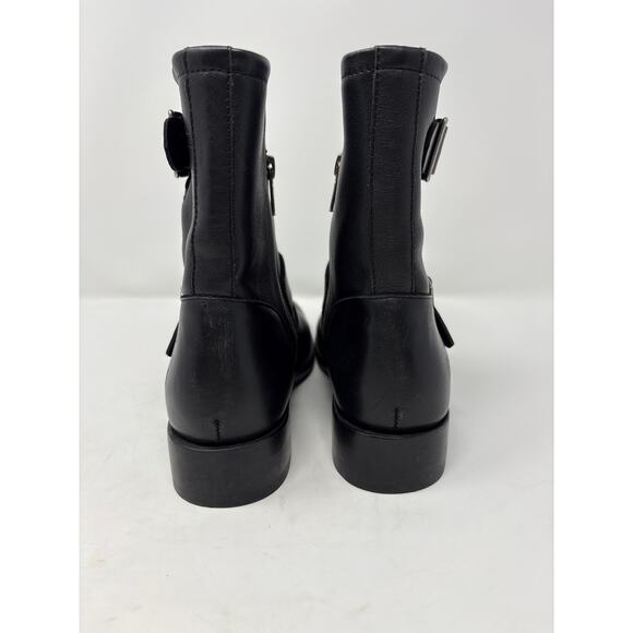 Frye Vicky Engineer Black Buckle Motorcycle Boot  Leather Size 7 - Picture 3 of 10
